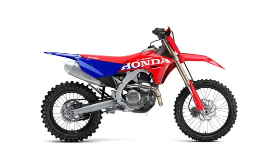 Enduro Motorrad Honda CRF450RX in der Seitenansicht