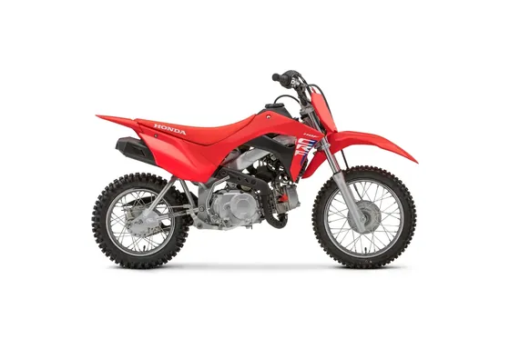 Kindermotorrad Honda CRF110F, aktuelles Modell in der Seitenansicht