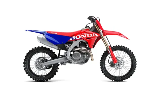Motocross Bike Honda CRF450R, aktuelles Modell, in der Seitenansicht